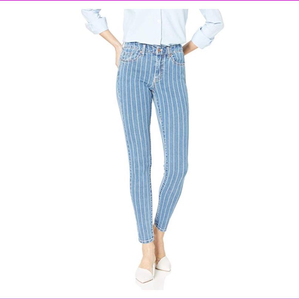 ✨Jessica Simpson Striped Curvy High Rise Skinny Jeans✨